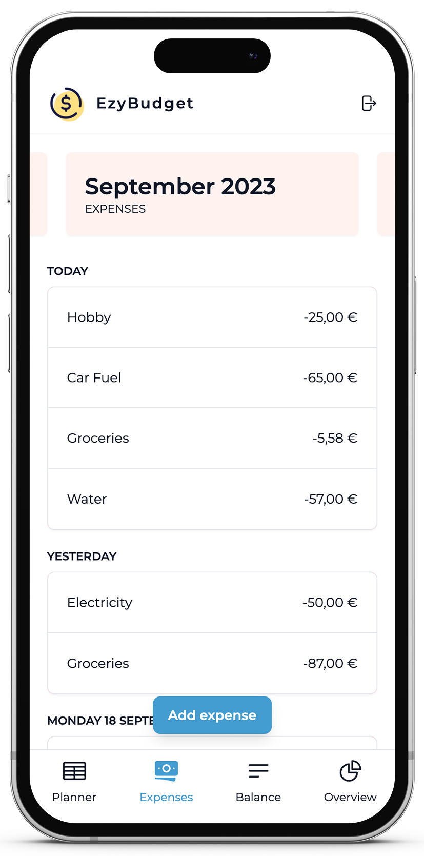 Add expenses from any device
